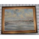 Oil on canvas of Berwick by Alan Morgan 2' x 18"