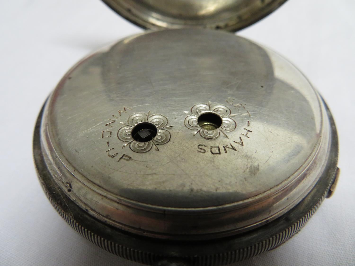 Silver hallmarked pocket watch (oversized) - Bild 9 aus 9
