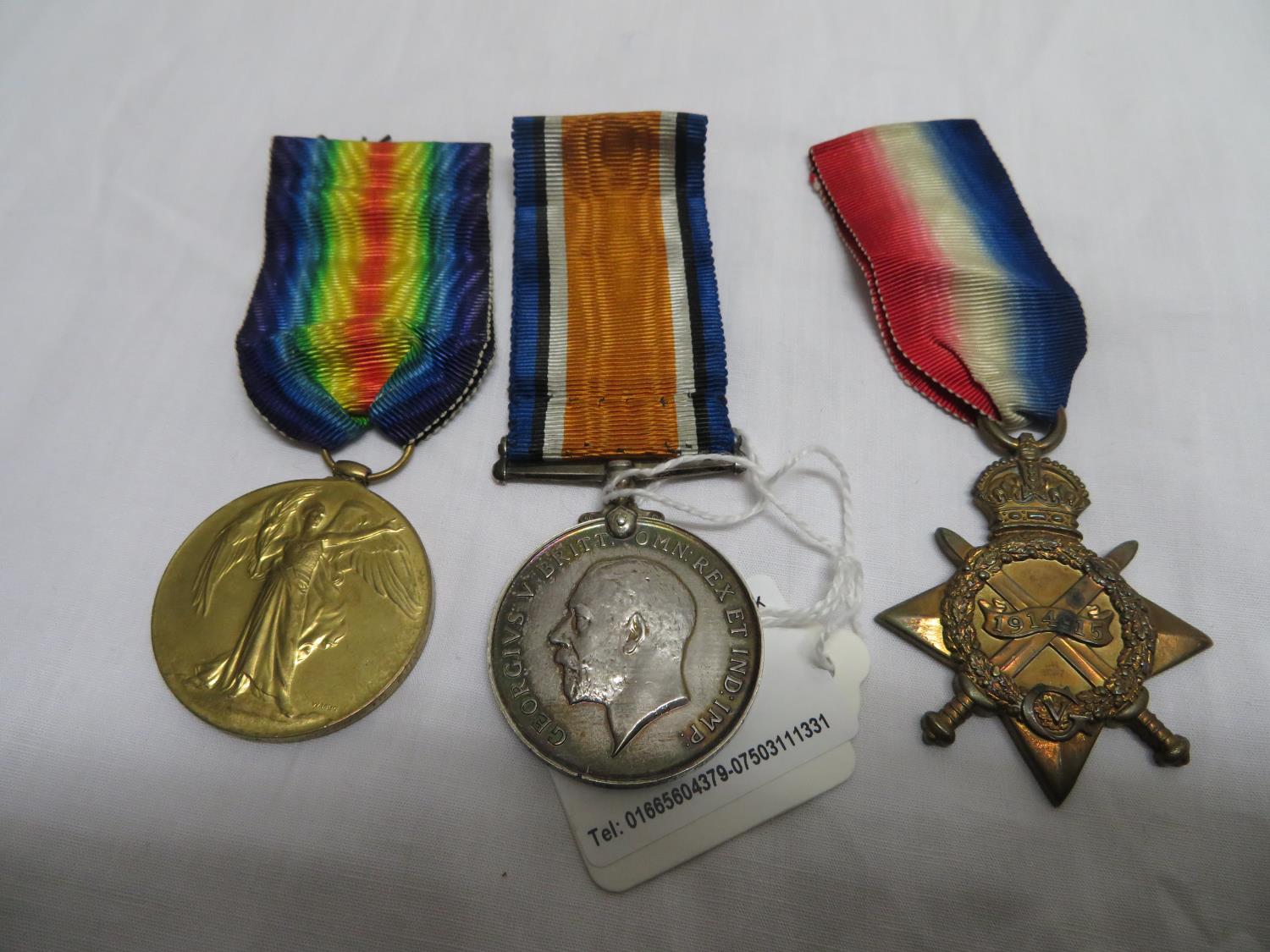 Northumberland Fusiliers WWI Trio Medal set 1086 Corporal JTW Penman