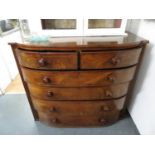 Bow fronted chest of drawers