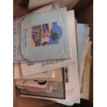 Box of early greetings cards