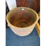 Large early terracotta garden planter