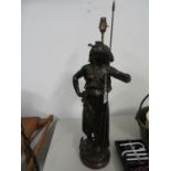 Cast iron lamp of Poseidon