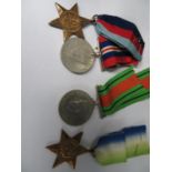 Collection of WWII medals including the Atlantic Star