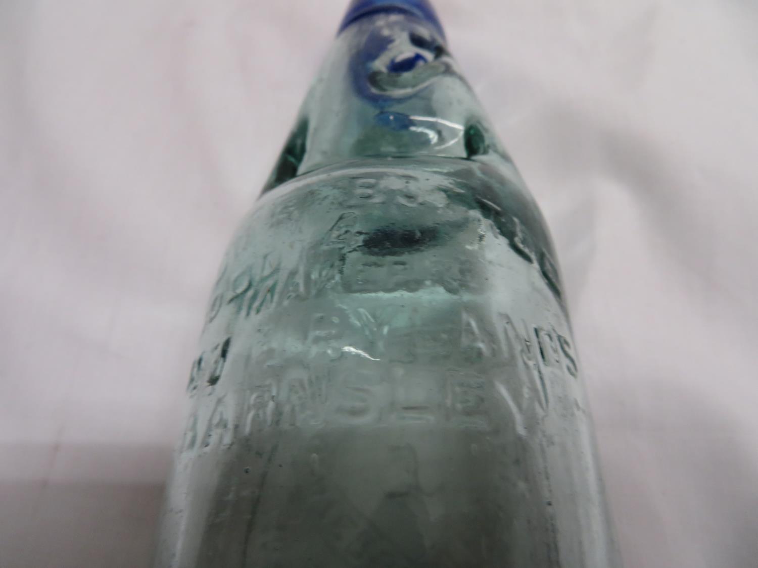 Blue lipped Codd bottle - Eckers, Bolton - Bild 4 aus 4