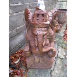 3' large cast stone Ganesh