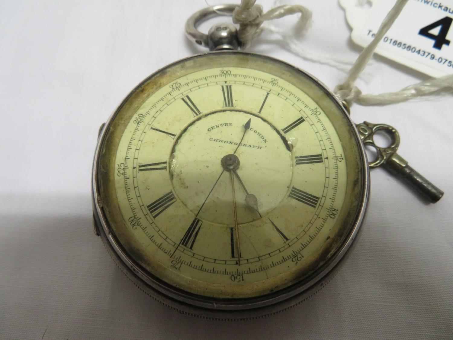 Silver hallmarked pocket watch (oversized) - Bild 2 aus 9