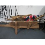 Wooden wheelbarrow