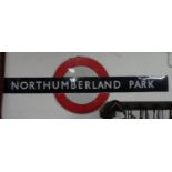 10ft by 3ft4in Original London underground enamel sign in four parts