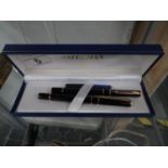 Waterman pen set - 1 fountain, 1 biro, boxed - mint condition