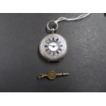 J W Benson ladies silver pocket watch