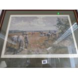 Horse racing print