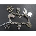 Silver charm bracelet