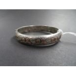 Silver and gold bangle - Victorian