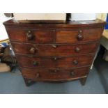 Bow fronted chest of drawers