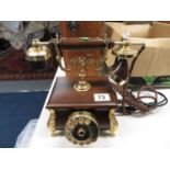 Old style twist front telephone