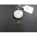 Silver 935 ladies pocket watch