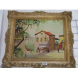 Original oil of board by G. Muris 16" x 20" in original frame