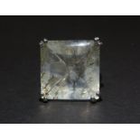 925 silver set rectangular Dendrite agate 24cts