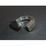 Original Gucci silver aquamarine ring 15.69g