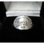 Return to Tiffany signet ring and box