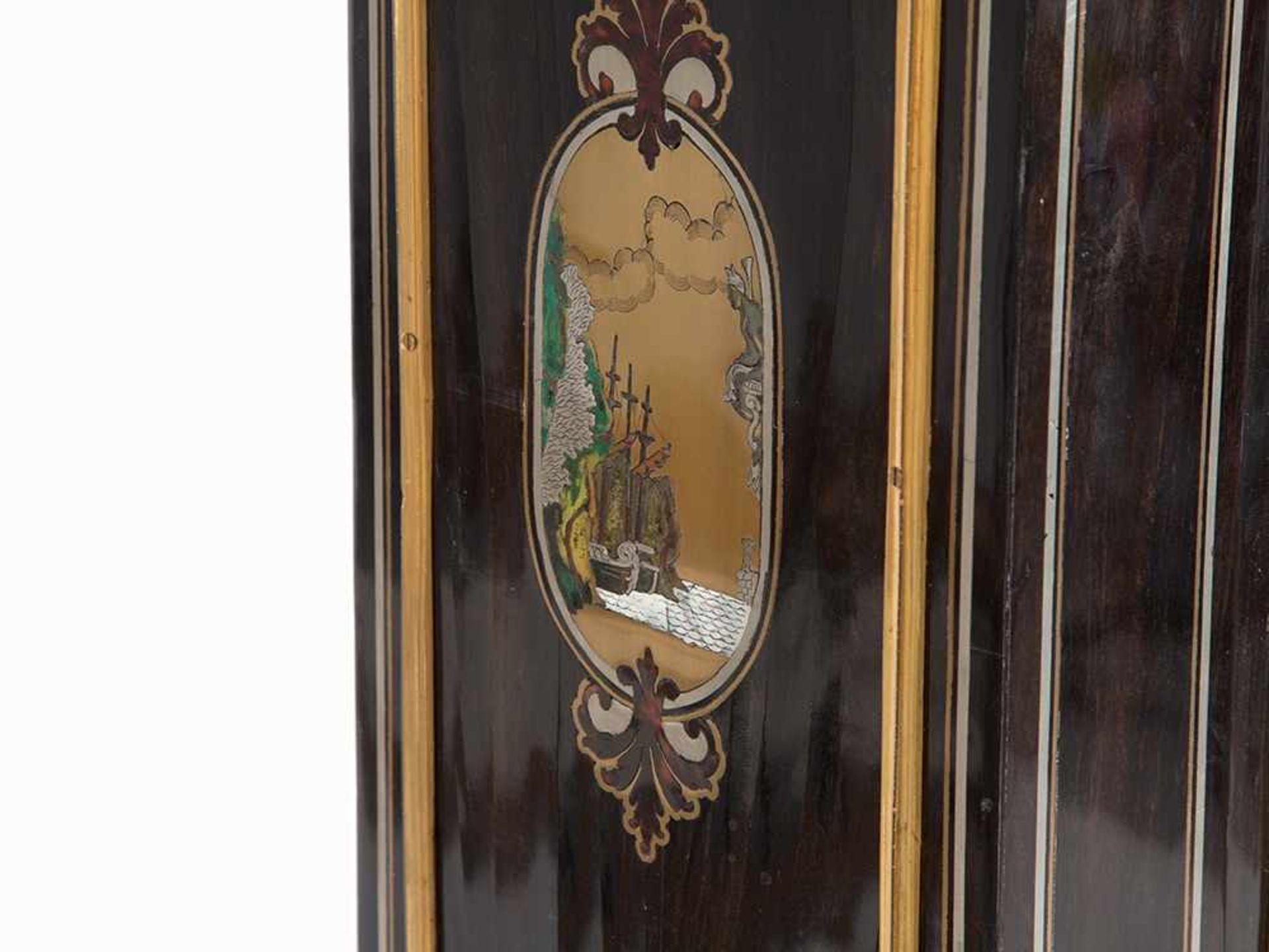 Bonheur Du Jour, Ebony-Veneered, France, Late 18th C. Ebony and mahogany veneer, mother-of-pearl, - Bild 13 aus 13