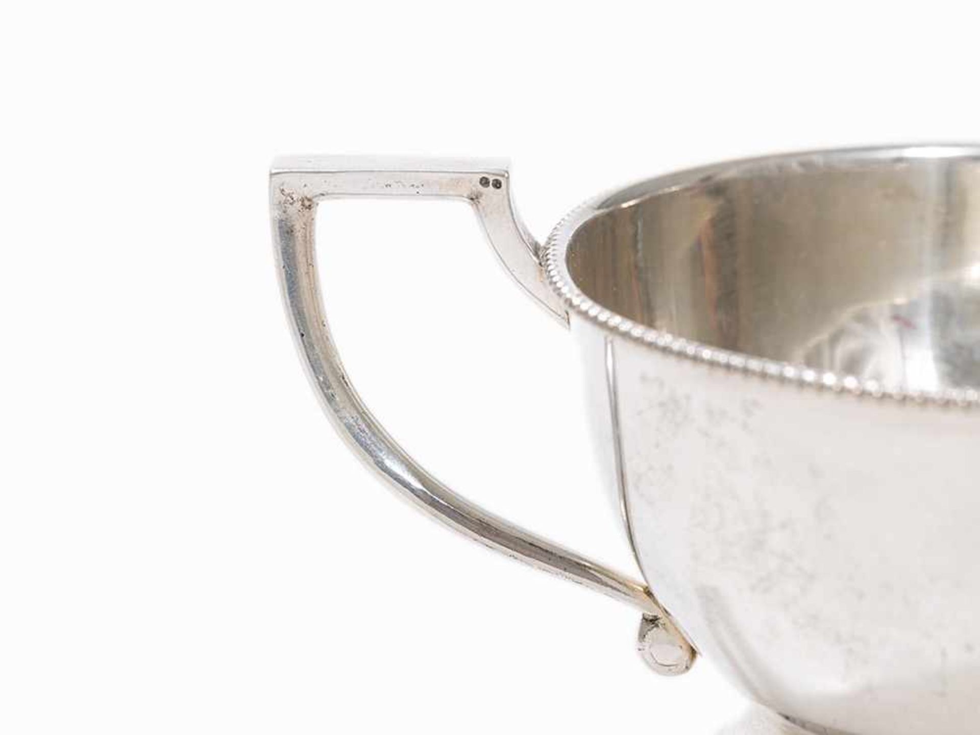 Silver Teacup with matching Saucer, Austria-Hungary, c. 1890 800 silver, cast and chased Austria, - Bild 8 aus 9