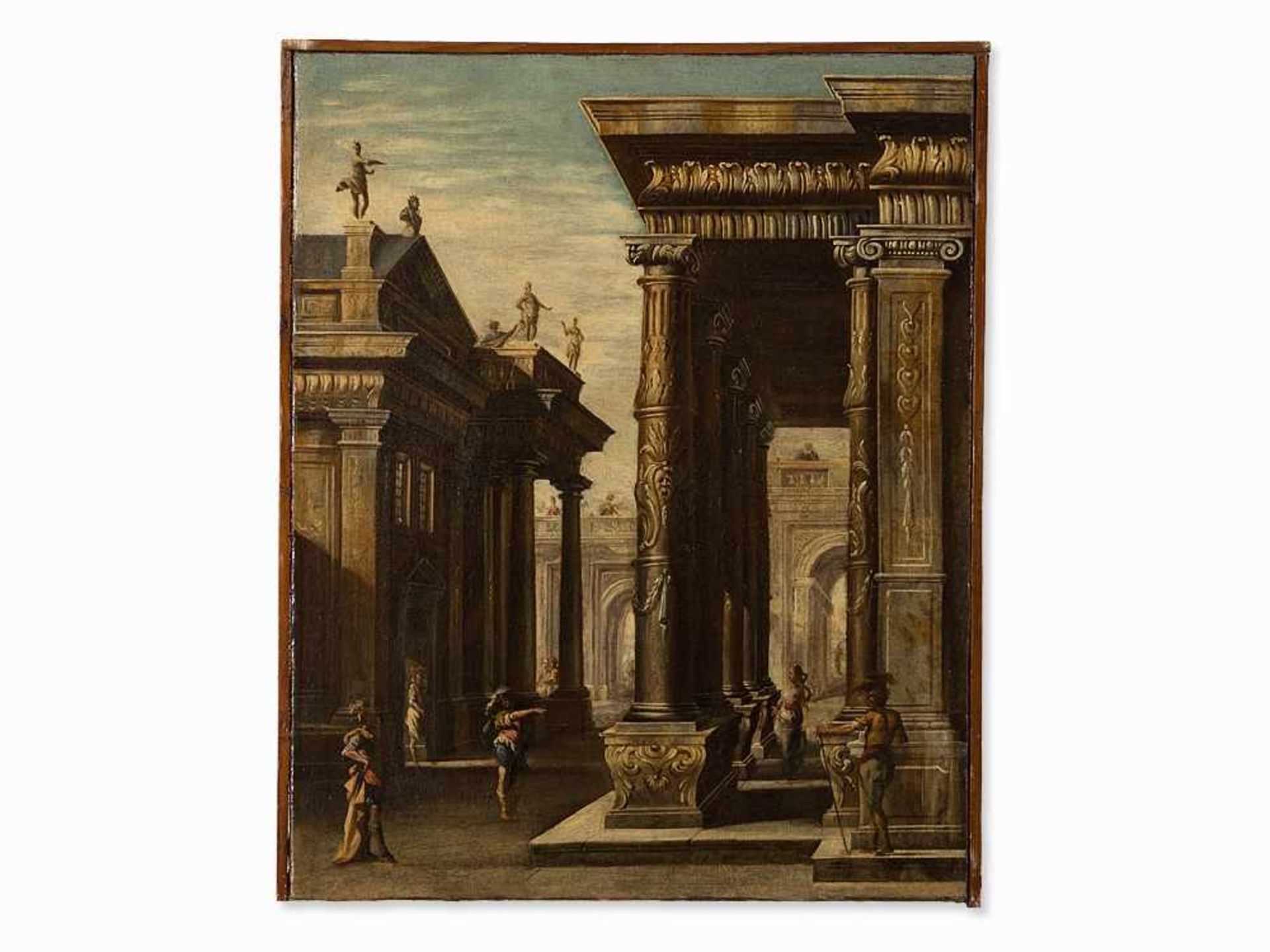Italian School, Two Architectural Capricci, Oil, 17th C. Oil on canvas, relined Italy, 17th - Bild 2 aus 10