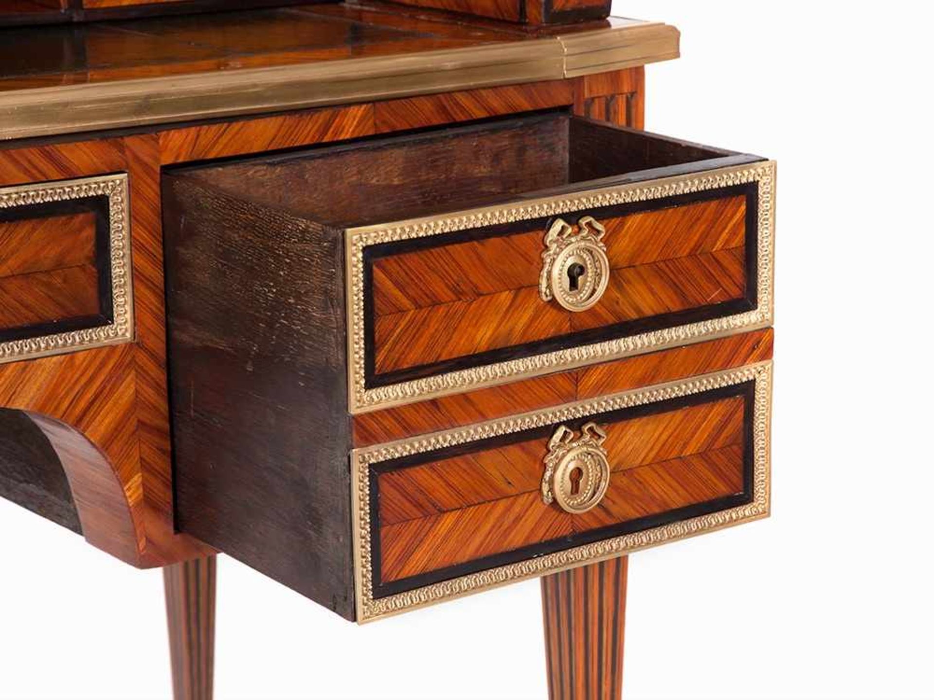 François Linke, Empire-Style Cylinder Desk, France, c. 1900 Rosewood, veneered, partially - Bild 9 aus 13