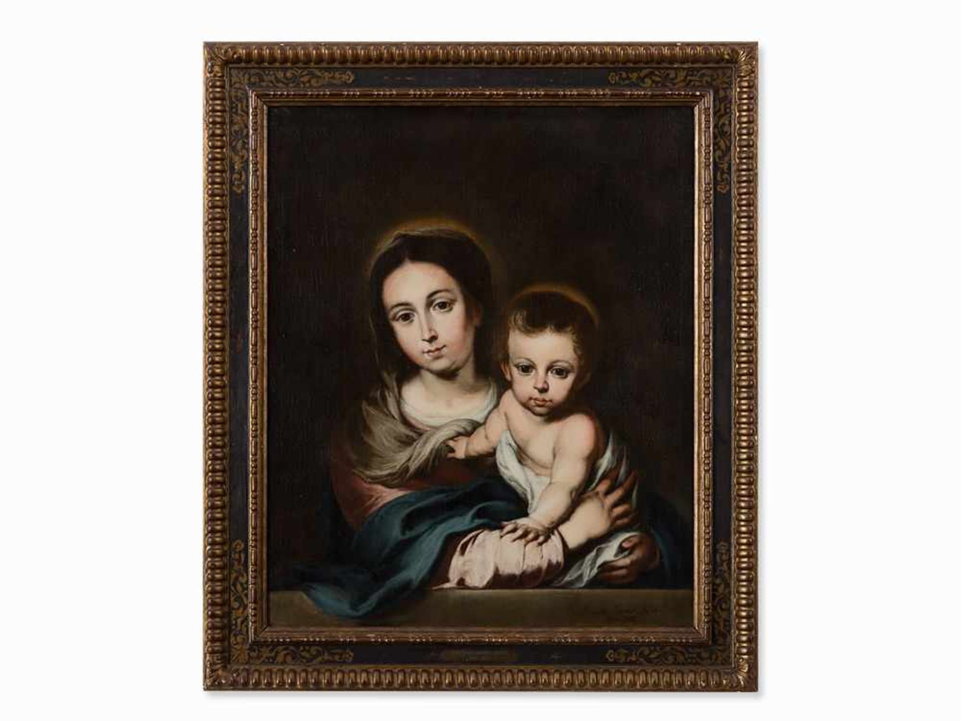 Bernardo Germán y Llorente (1680-1759), Madonna with Child,1742 Oil on canvas, relined around the