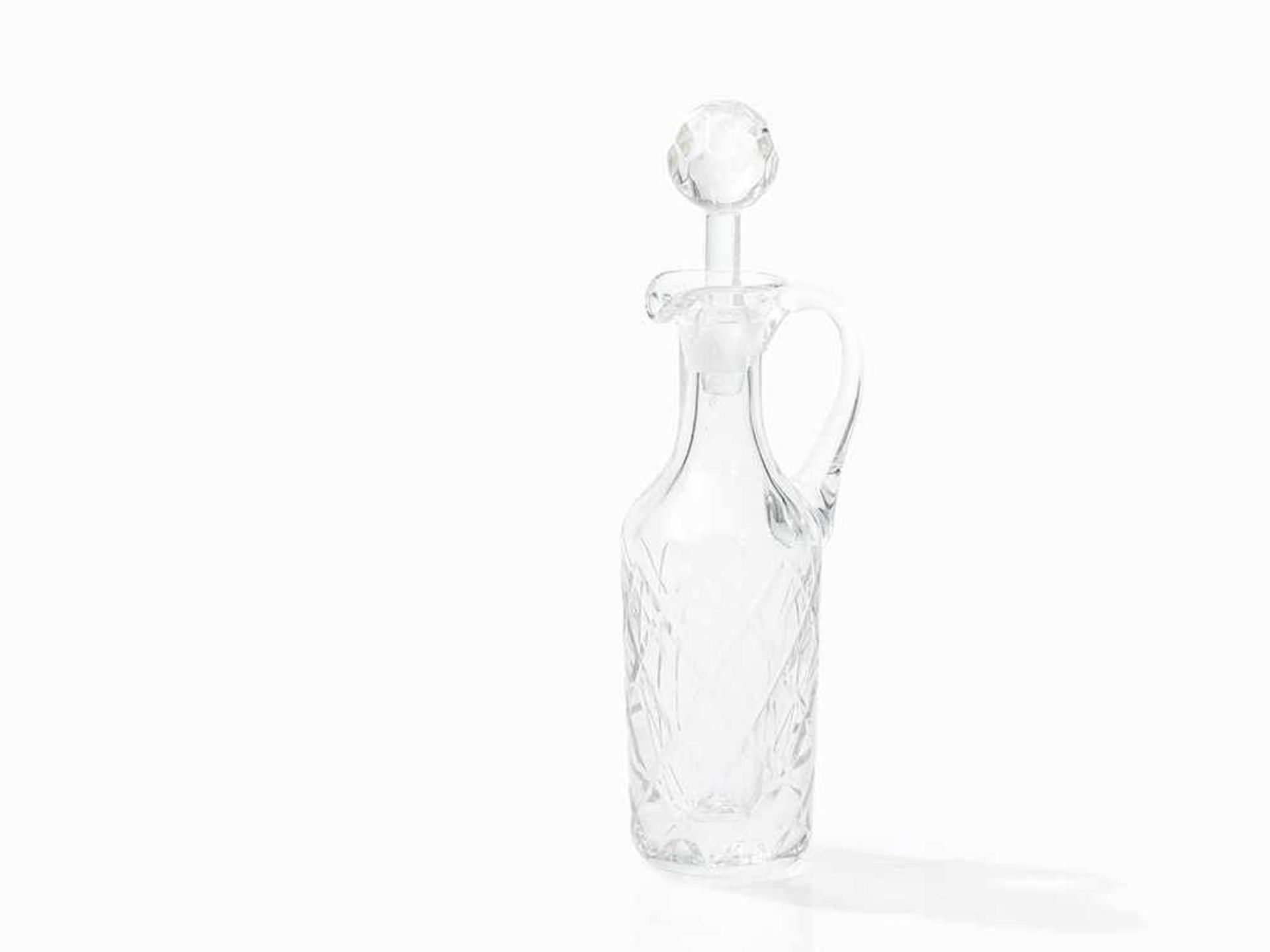 Silver Cruet Stand, Caruso Argenti, Italy,20th C. Crystal glass, cut, sterling silver, cast and - Bild 8 aus 10