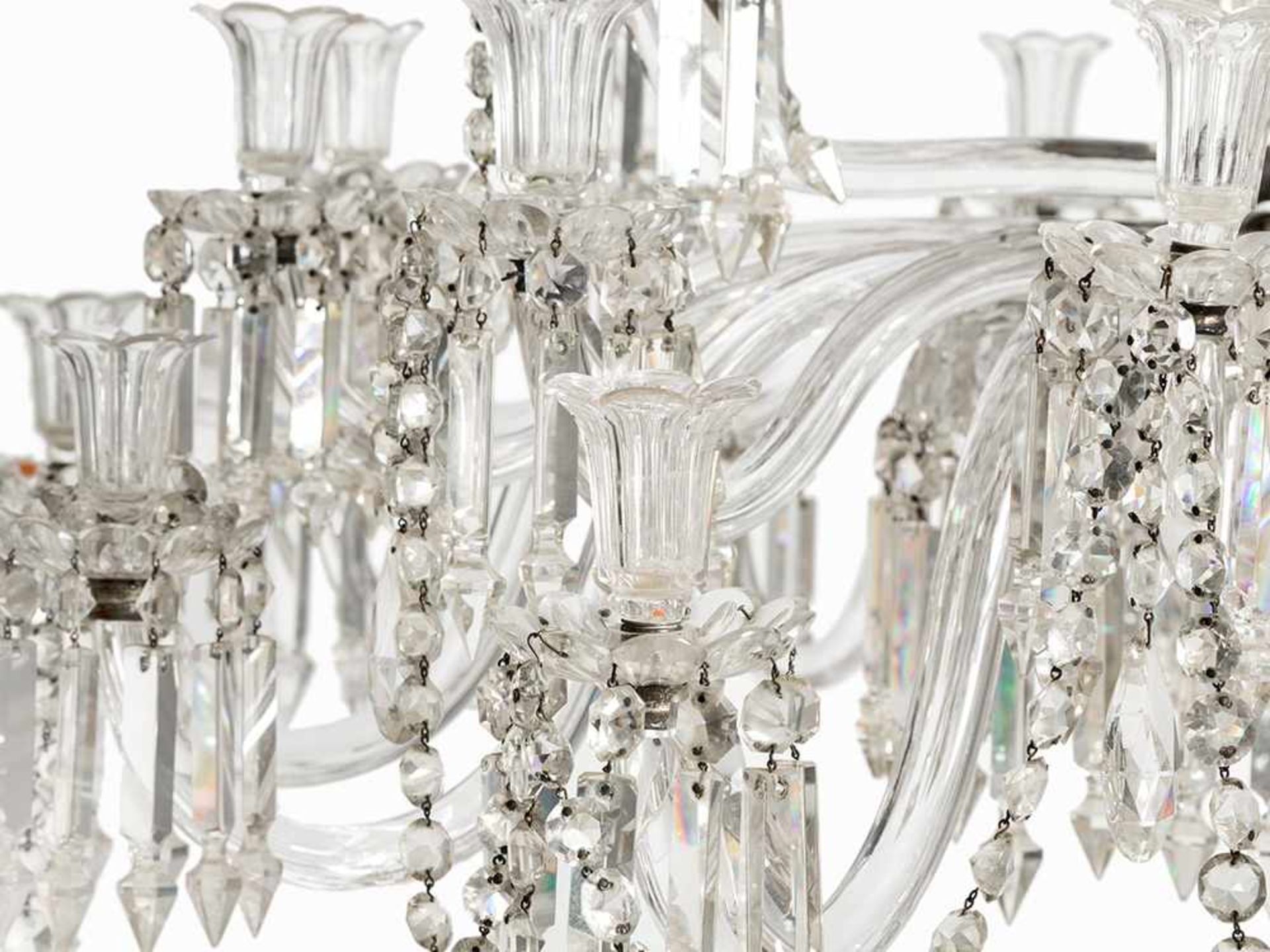 Magnificent Baccarat Chandelier, France, 19th C. Baccarat crystal France, 19th century 30 electric - Image 4 of 10