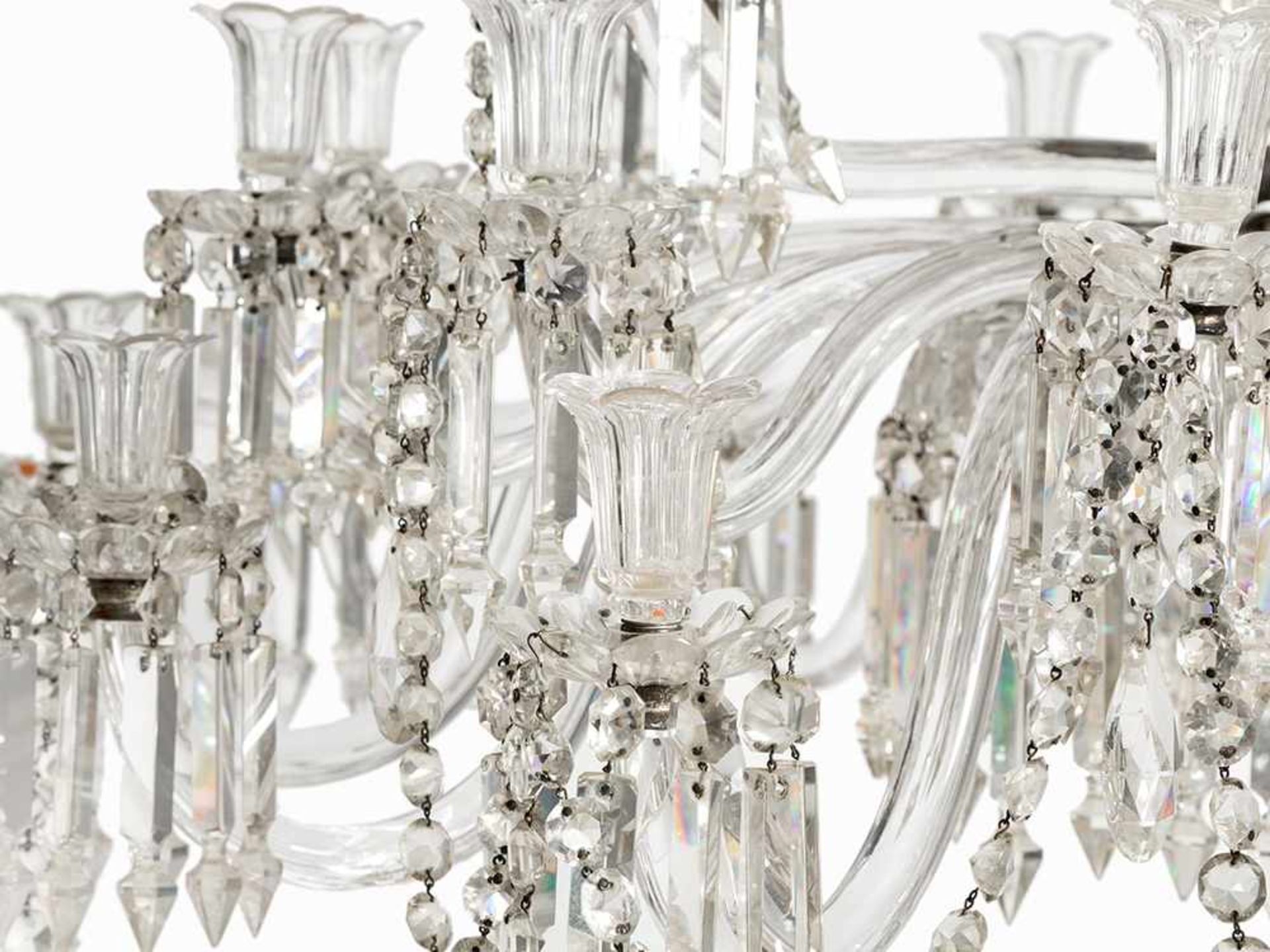 Magnificent Baccarat Chandelier, France, 19th C. Baccarat crystal France, 19th century 30 electric - Bild 4 aus 10