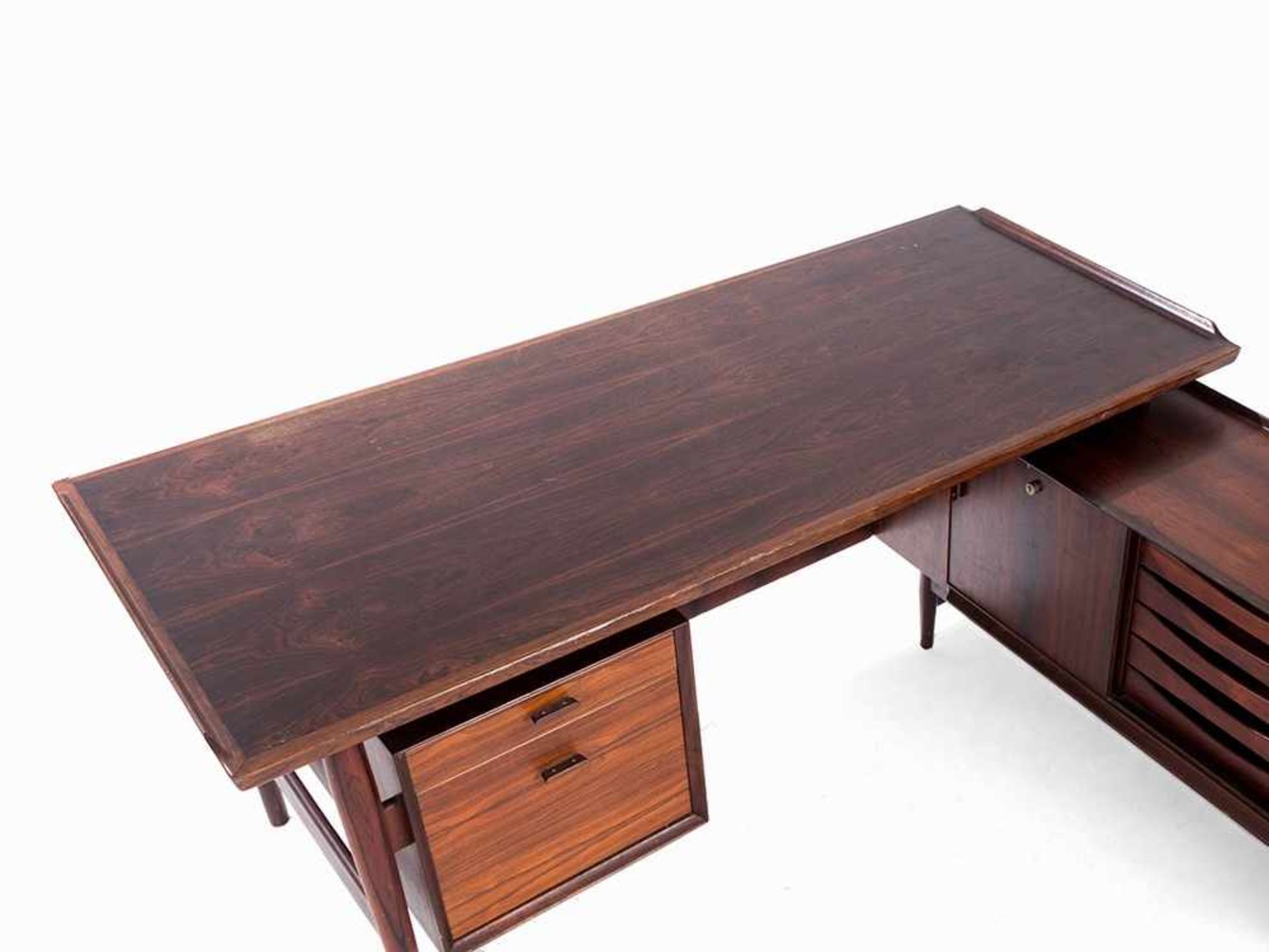 Arne Vodder, Desk and Return, Sibast, Denmark, 1960s Rosewood Denmark, 1960s Design: Arne Vodder ( - Bild 5 aus 7