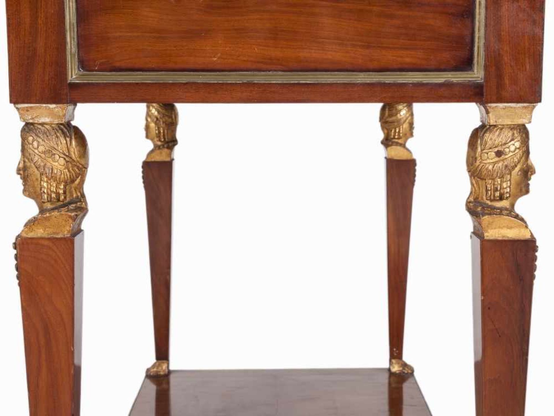 Empire, Central Table with Marble Table Top, Spain, c. 1820 Mahogany, veneered, wood, cut & - Bild 9 aus 12
