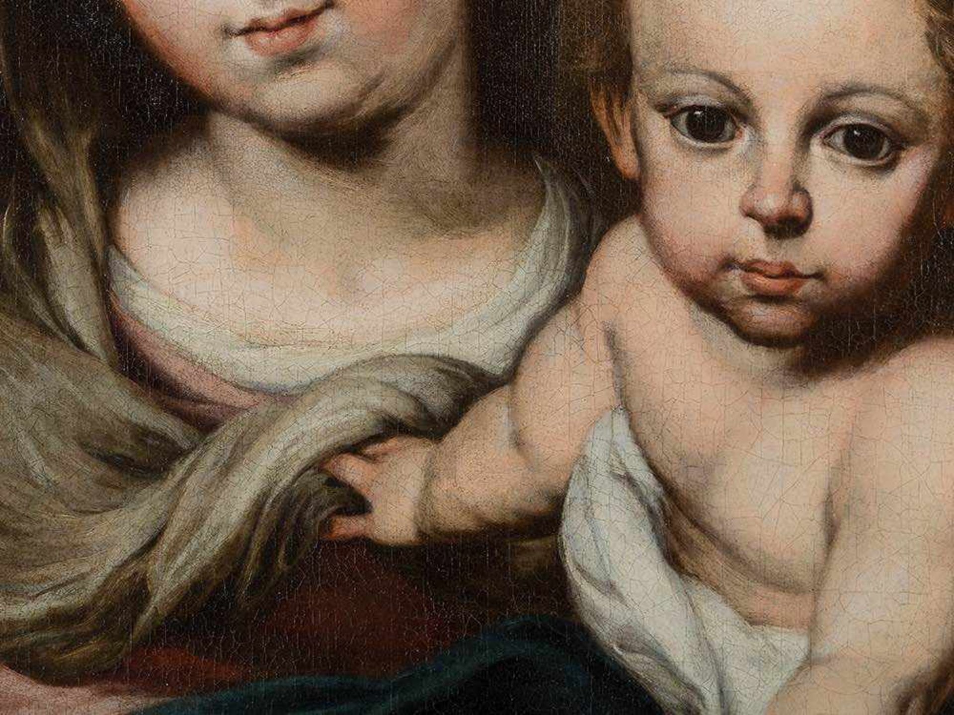 Bernardo Germán y Llorente (1680-1759), Madonna with Child,1742 Oil on canvas, relined around the - Bild 8 aus 11