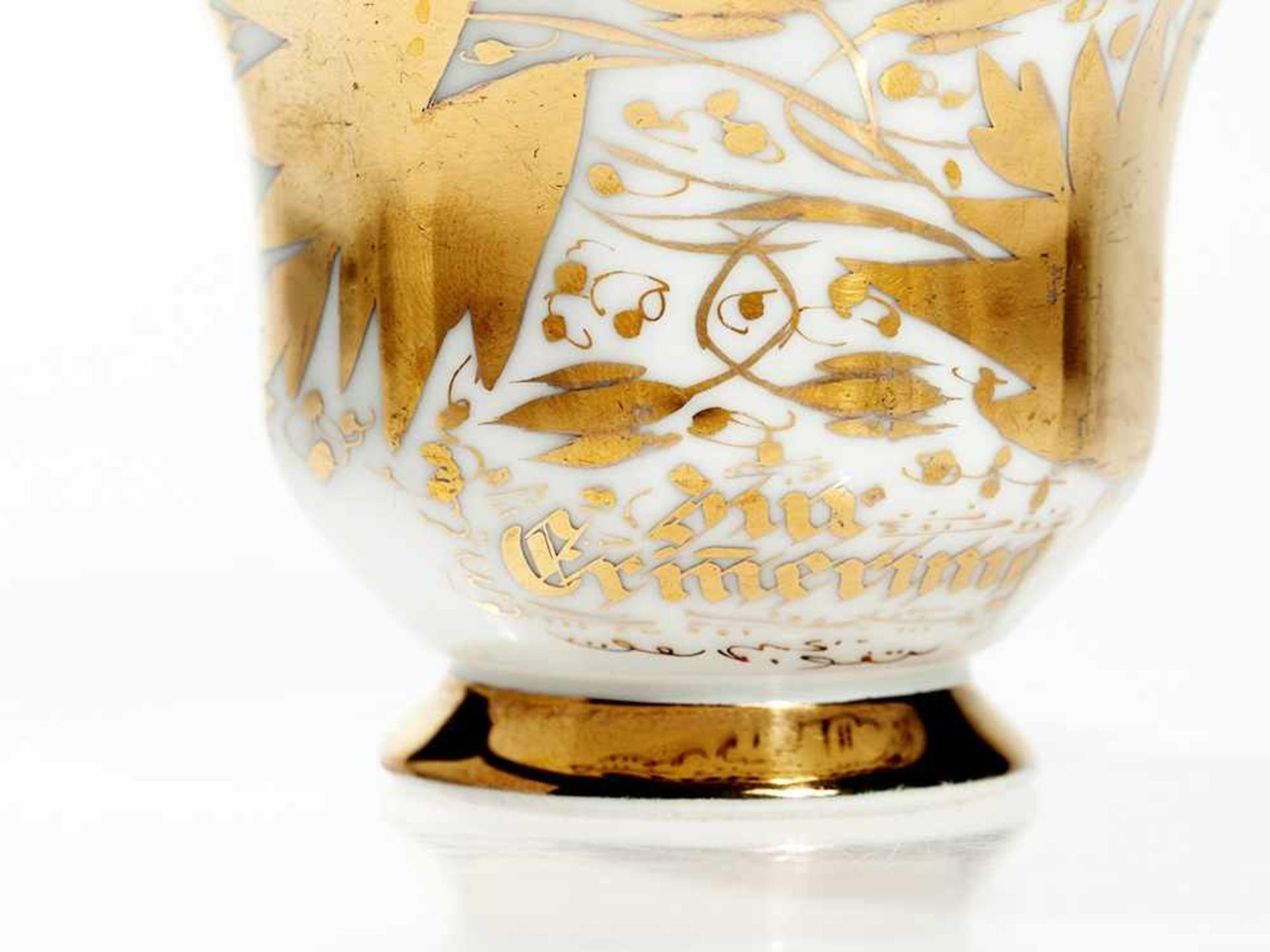 Porcelain Service ‘Remembrance, Memory, Friendship’, 1900-20 Porcelain, gold staffage Germany, - Bild 9 aus 25