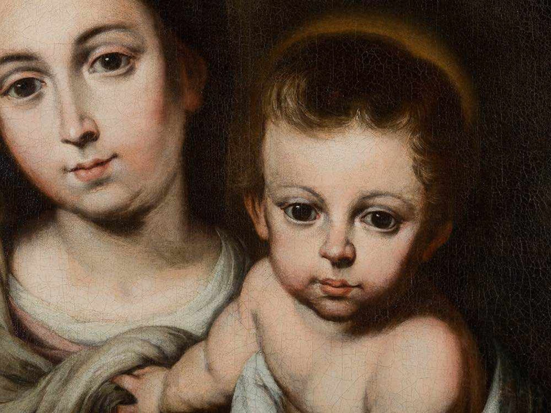 Bernardo Germán y Llorente (1680-1759), Madonna with Child,1742 Oil on canvas, relined around the - Bild 7 aus 11
