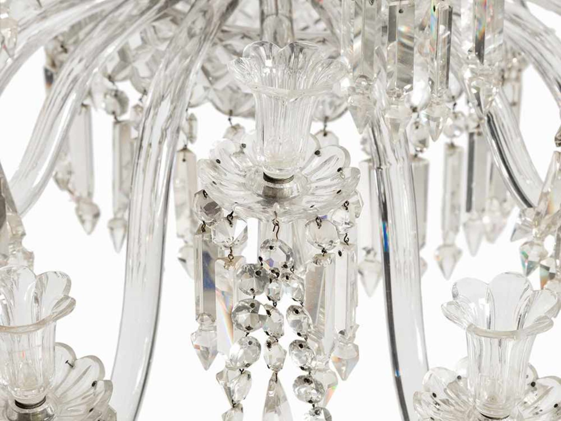 Magnificent Baccarat Chandelier, France, 19th C. Baccarat crystal France, 19th century 30 electric - Image 5 of 10