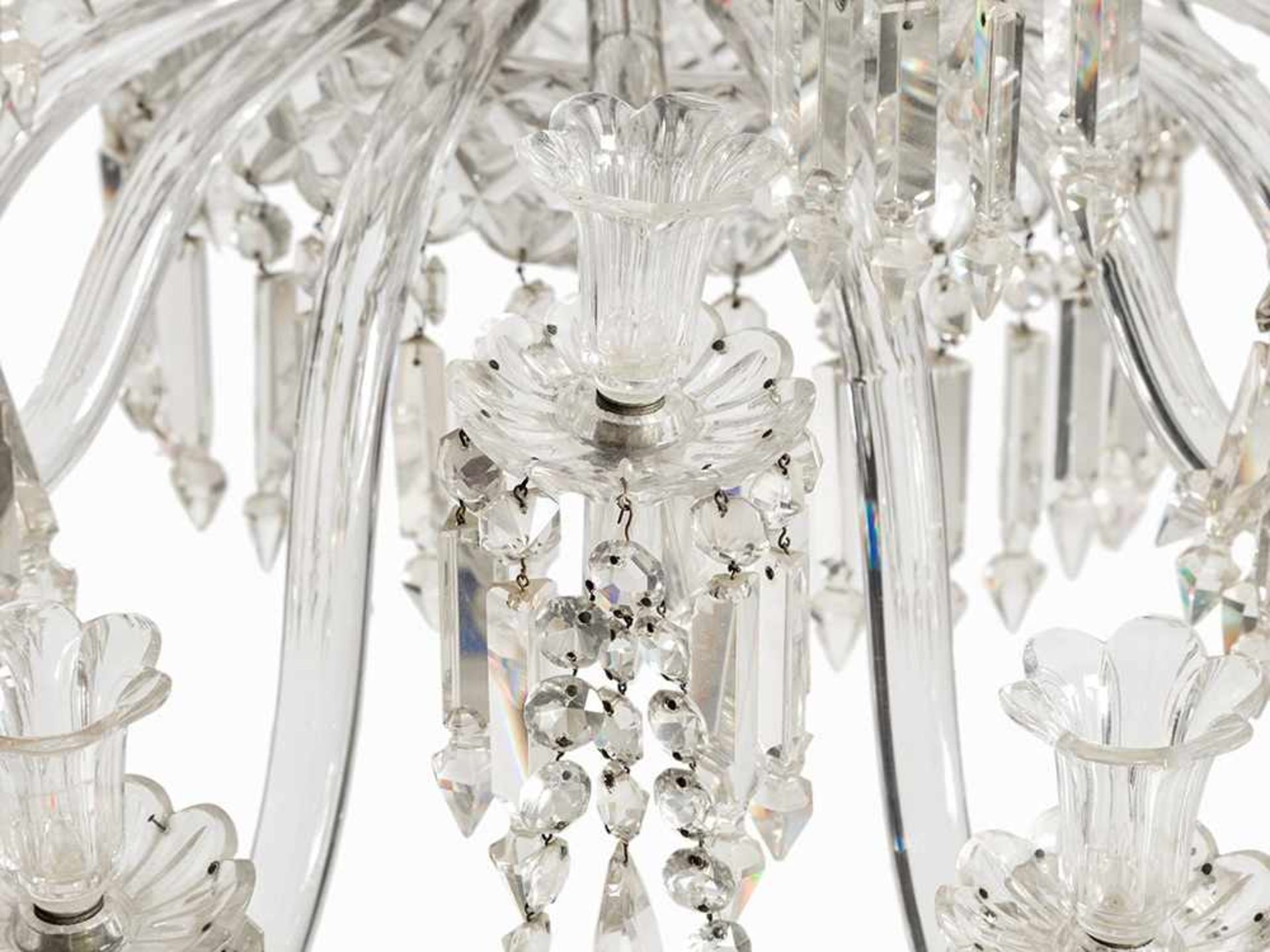 Magnificent Baccarat Chandelier, France, 19th C. Baccarat crystal France, 19th century 30 electric - Bild 5 aus 10