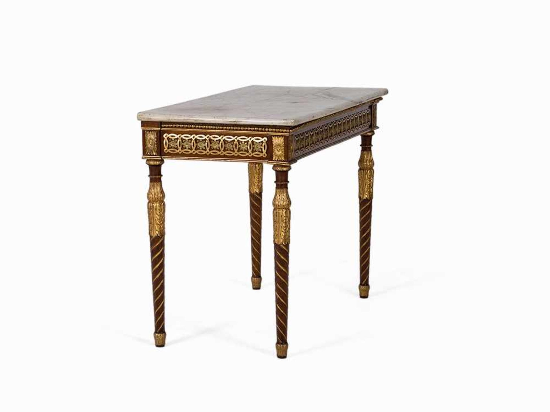 Neo-Classicism, Central Console Table, Spain, c. 1800 Neo-Classicism, period of Charles IV of - Bild 6 aus 10