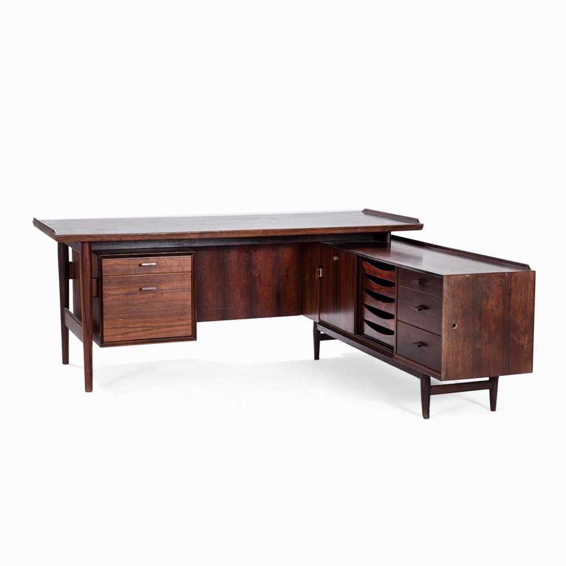 Arne Vodder, Desk and Return, Sibast, Denmark, 1960s Rosewood Denmark, 1960s Design: Arne Vodder ( - Bild 7 aus 7