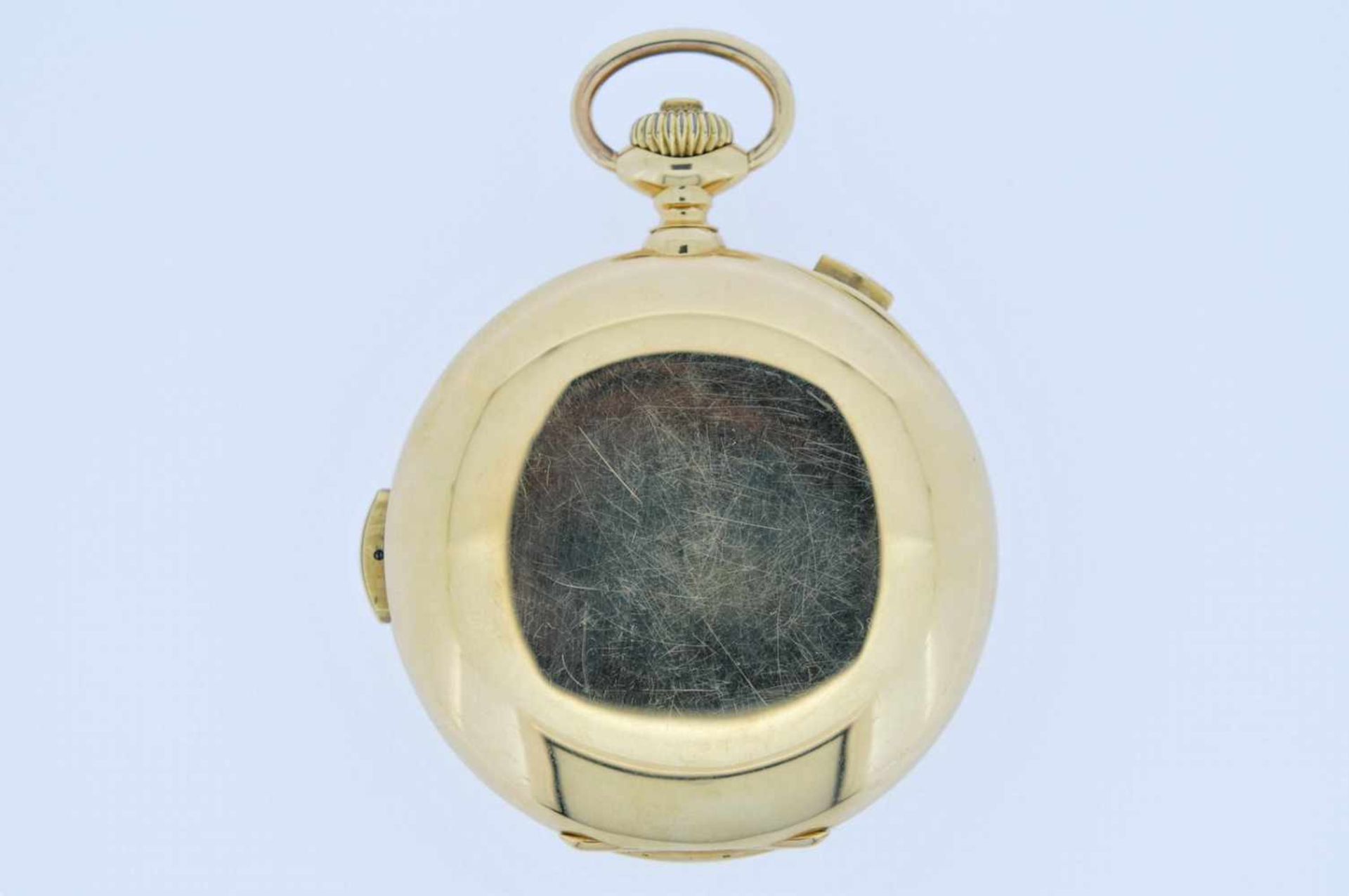 Minutenrepetierer Goldene 18 karätige Taschenuhr mit Minutenschlagwerk, kleiner Sekunde und - Bild 3 aus 3