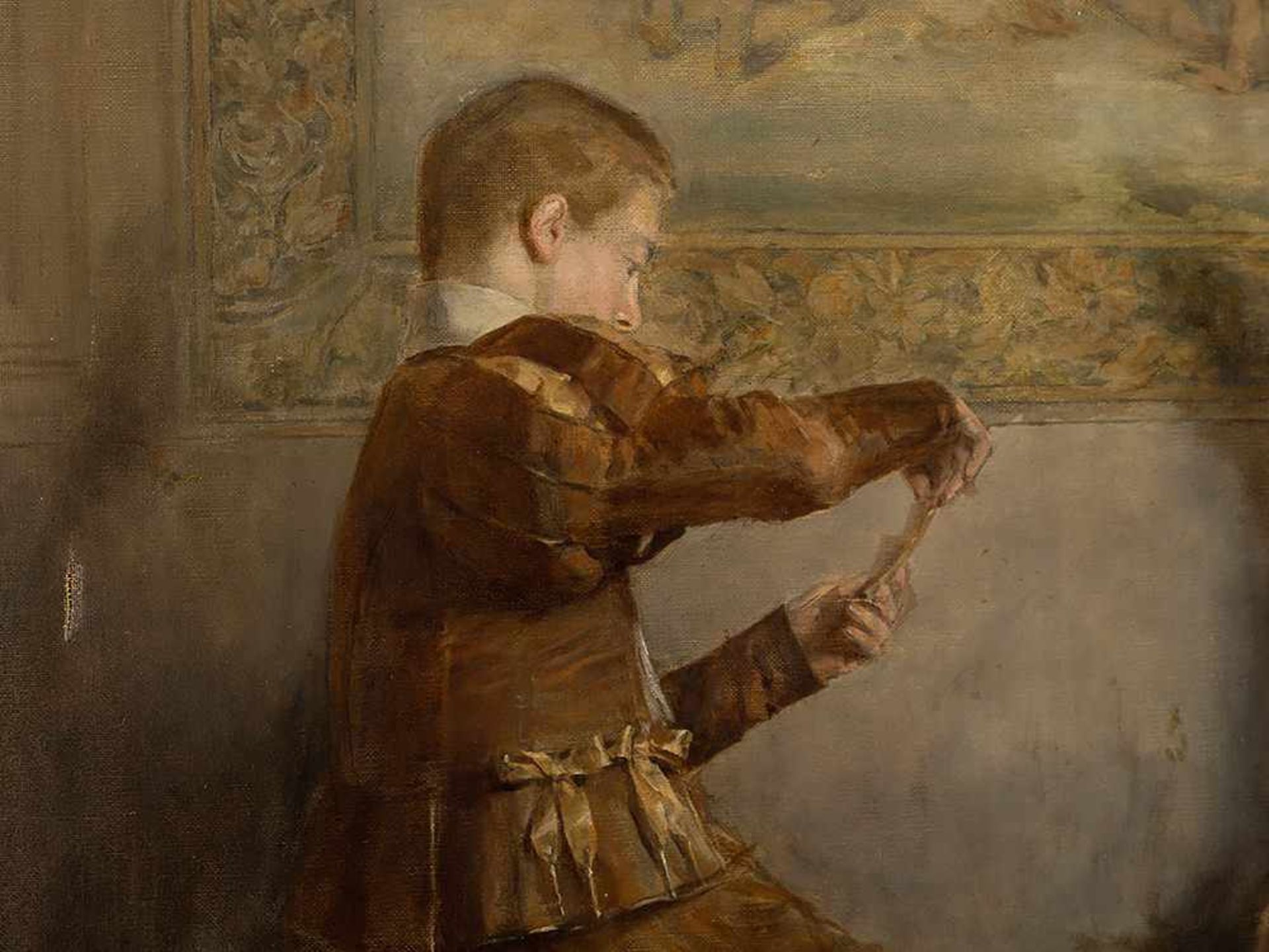 Roman Ribera Cirera (1849-1935), Kartenspieler, Öl, um 1890 Öl auf Leinwand. Spanien, um 1890. - Bild 4 aus 9