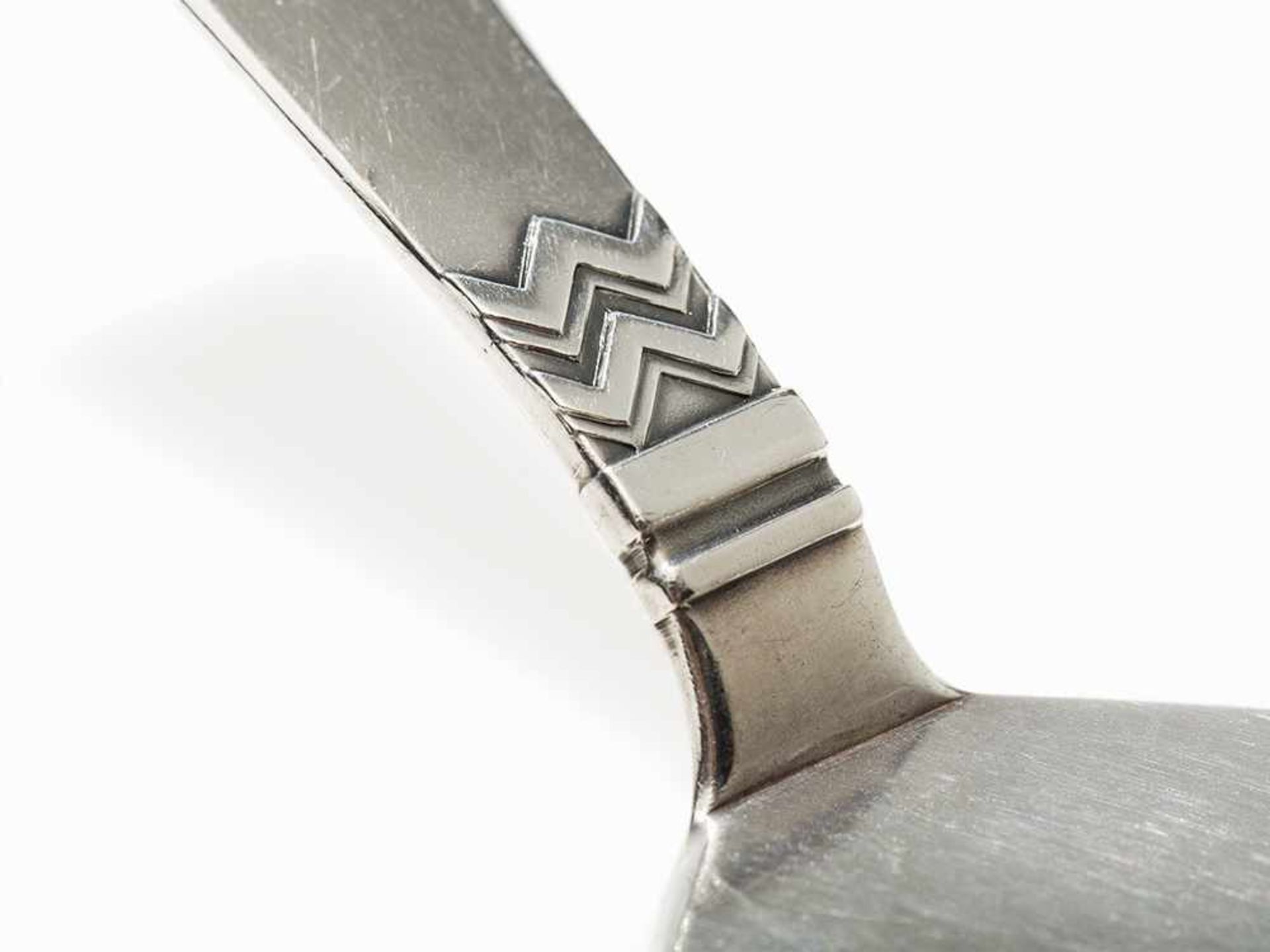 Petit Four Lifter, Silver-Plated, Art Deco, Denmark, circa 1930 | Petit Four-Heber, versilbert, - Bild 2 aus 5