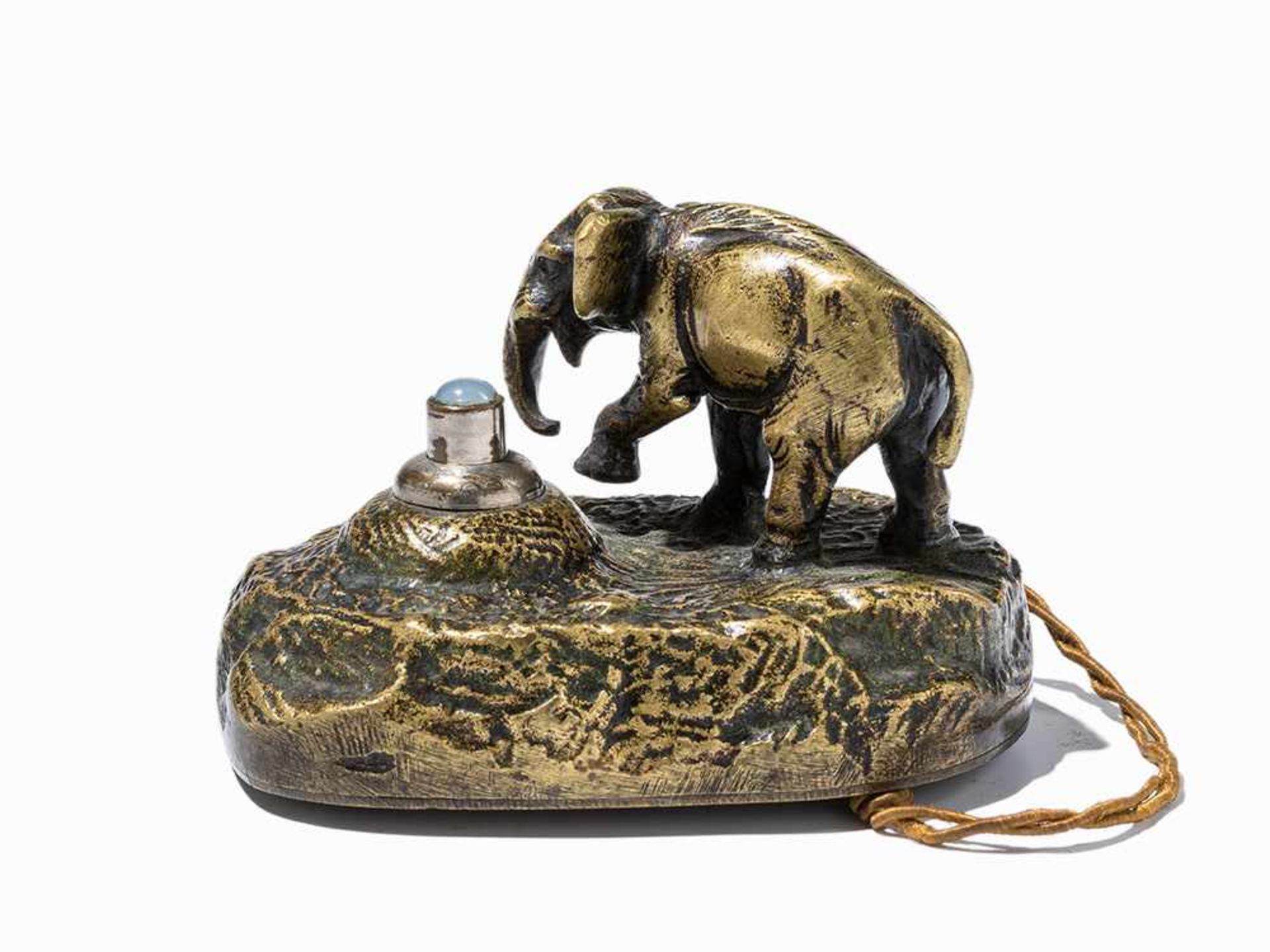 Bell Pusher with 2 Elephants, Early 20th C. | Tischklingeln mit 2 Elefantenfiguren, Frühes 20. Jh. - Bild 8 aus 9