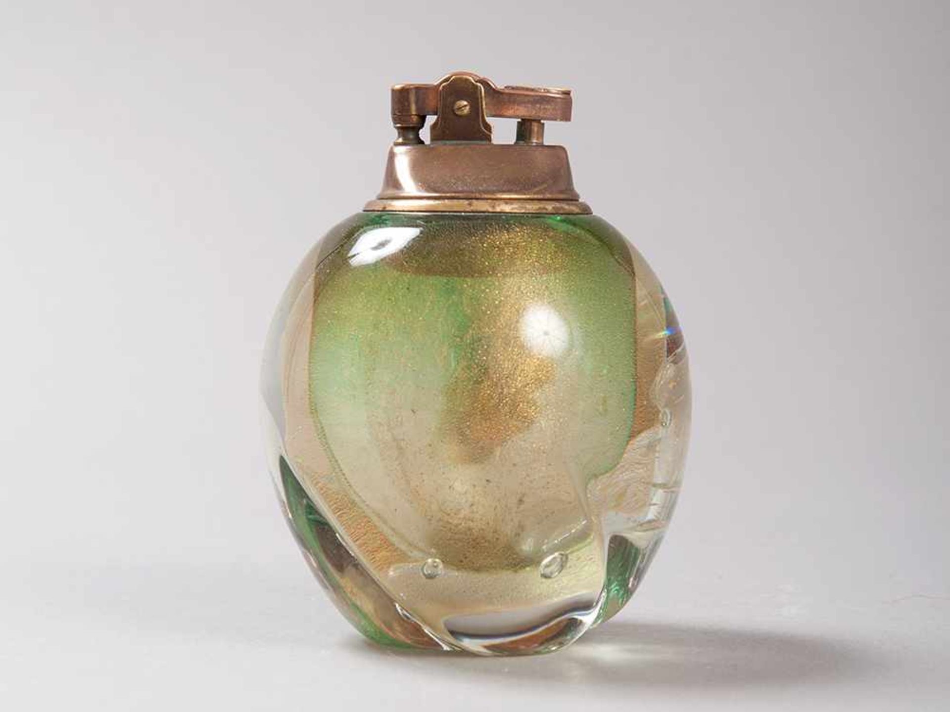 Murano Table Lighter, Italy, c. 1950 Italy, c. 1950. Murano glass in aquarium style Opaque, - Bild 5 aus 5