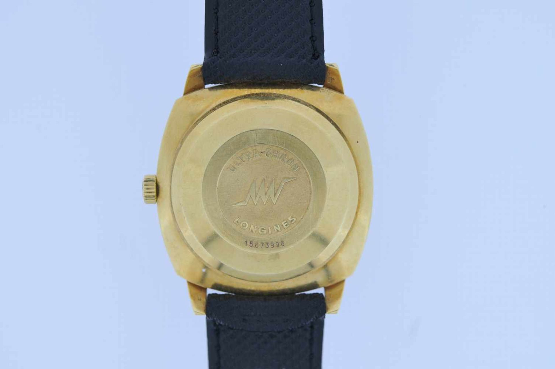 Longines Goldene Armbanduhr, Longines Ultra-Chron, Automatik, Ankerwerk, Zentralsekunde, kleines - Bild 6 aus 7