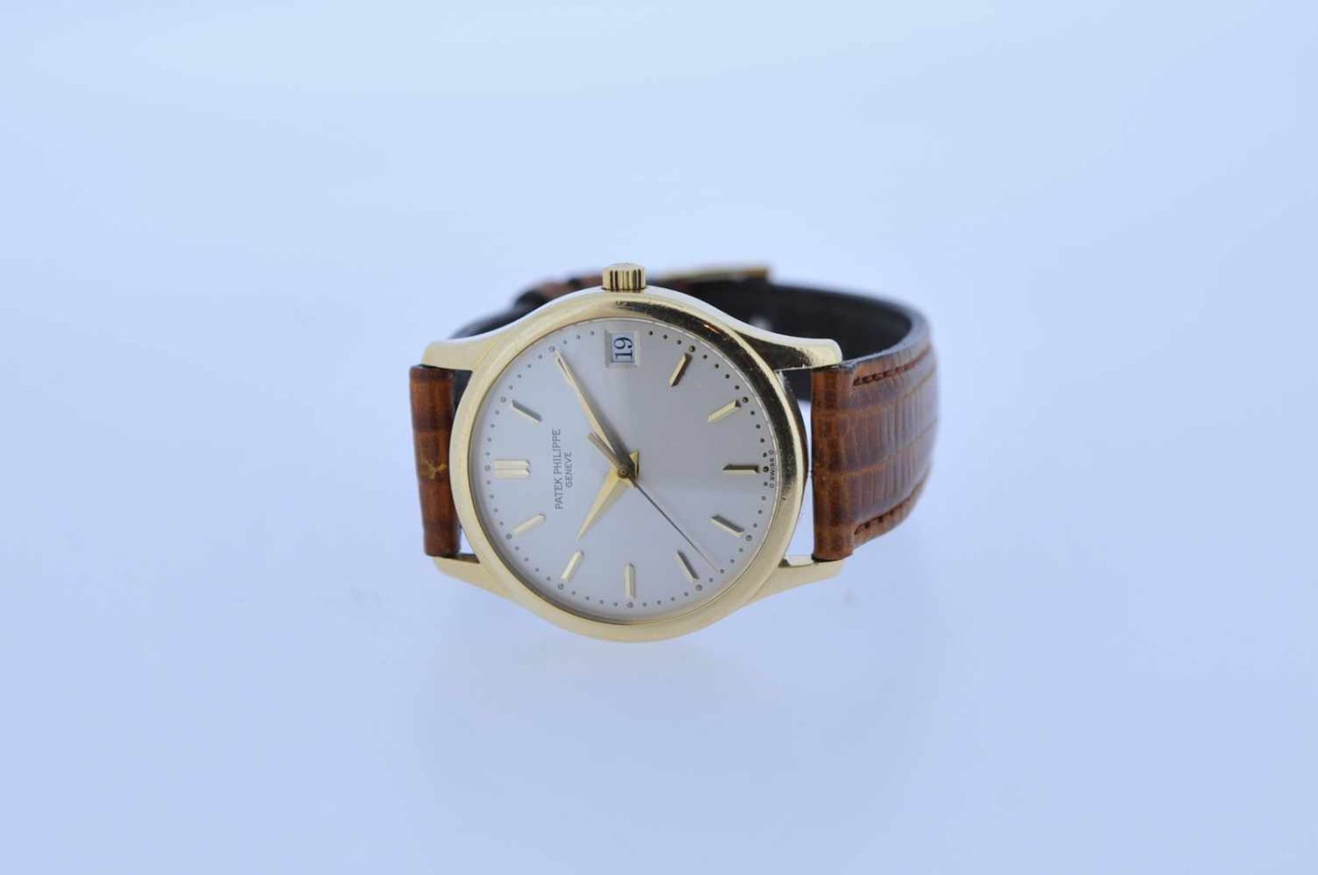 Patek Philippe Goldene 18 karätige Armbanduhr, Patek Philippe Calatrava, Ref.3998, Automatik,