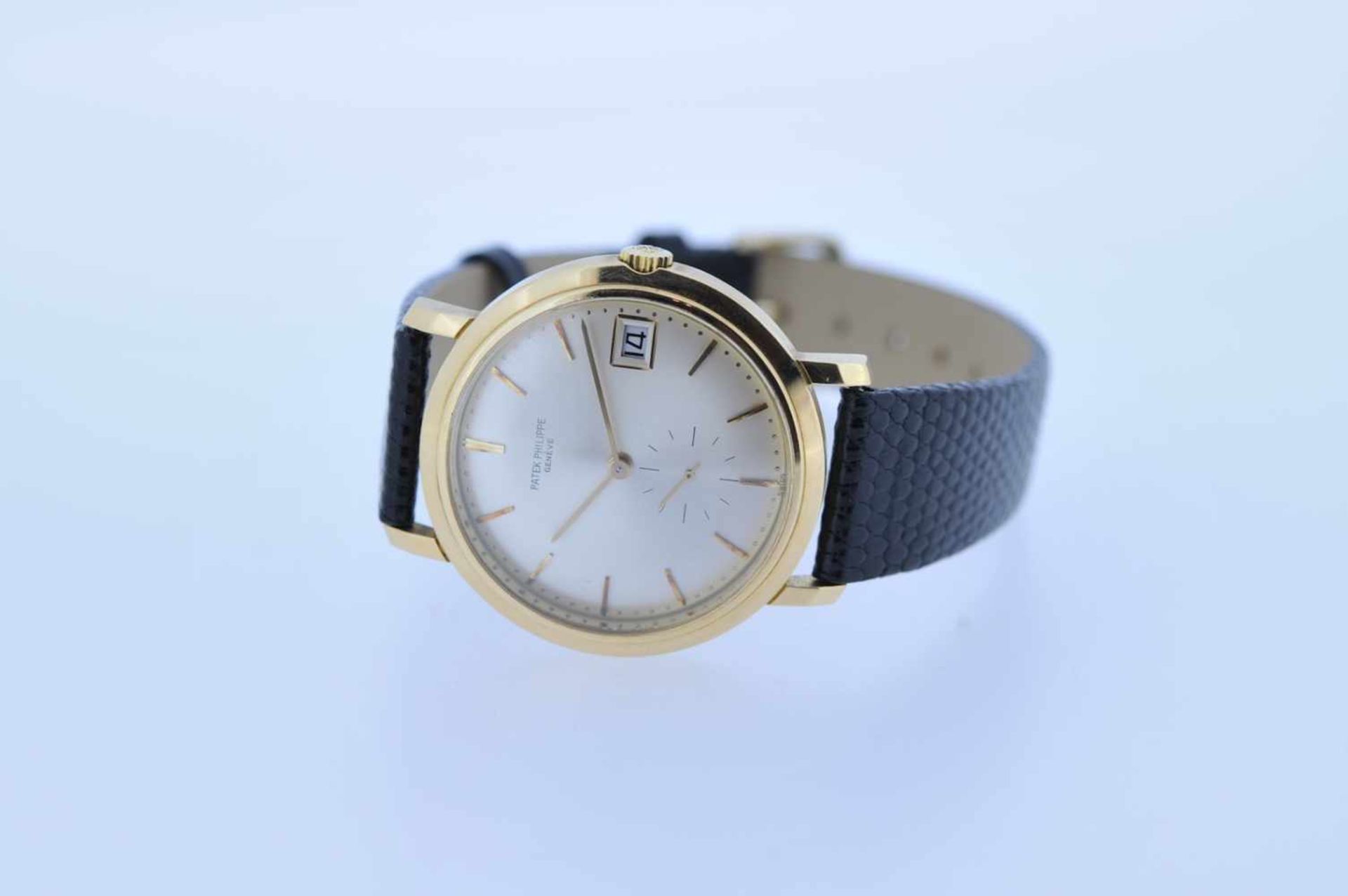 Patek Philippe Goldene 18 karätige Armbanduhr, Patek Philippe Calatrava, Ref.3445, Automatikwerk,